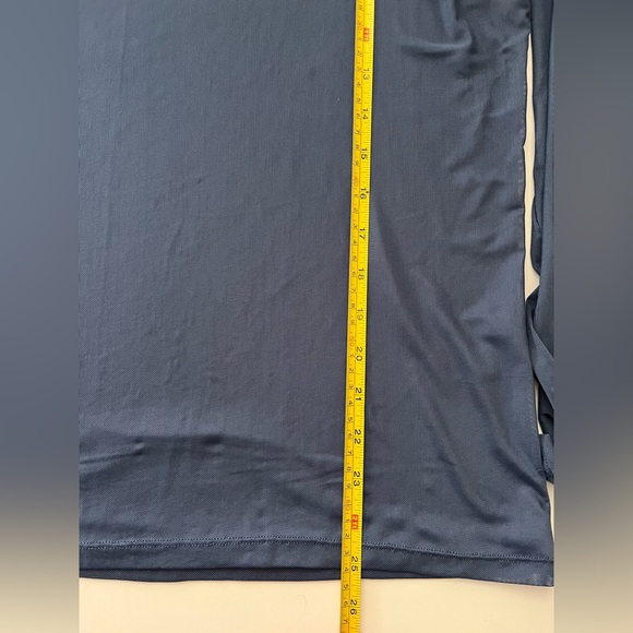 Calvin Klein | Women’s Sheer Dark Blue Long Sleeve Top - Picture 7 of 7